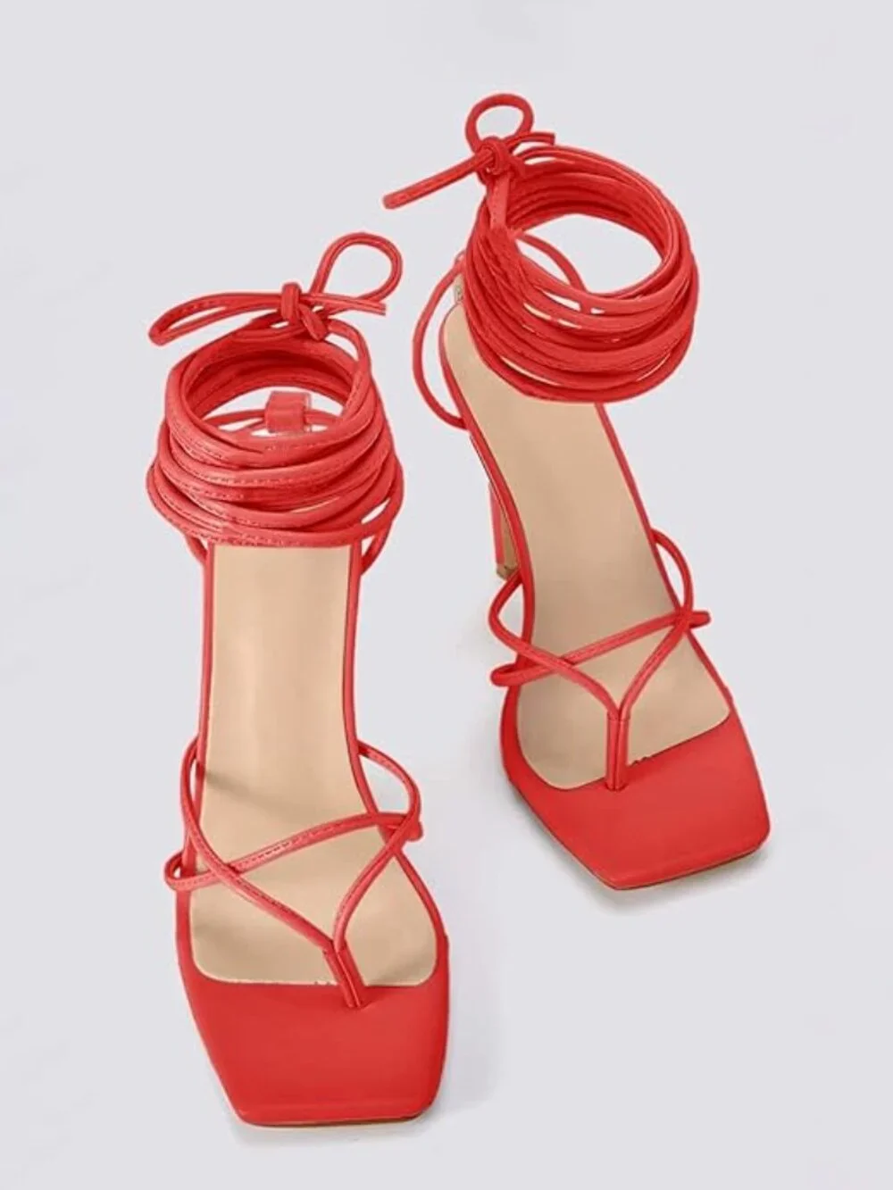 Summer Lace Up Heeled Sandals